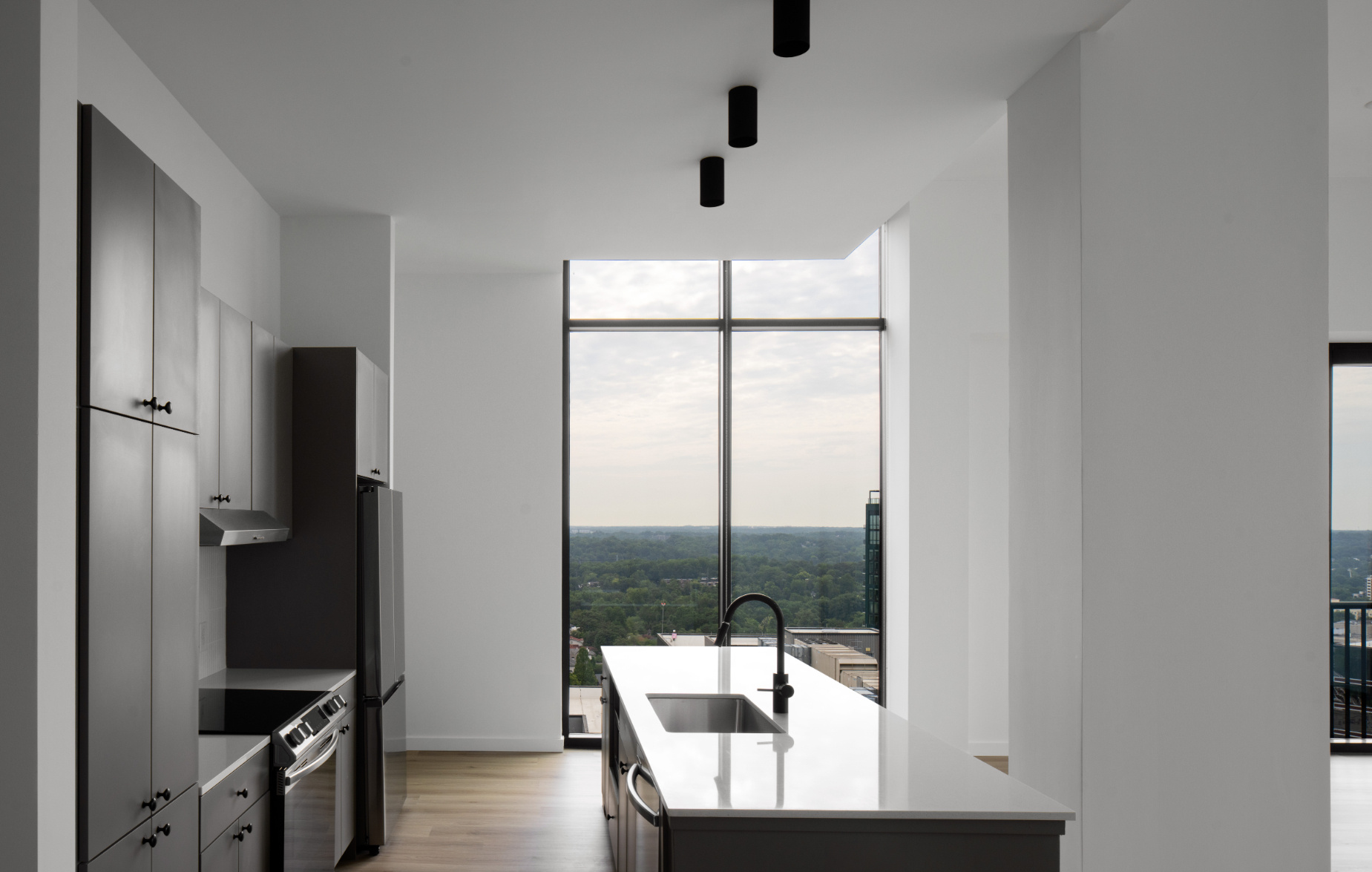 Kitchen in an Emmi Midtown's luxury penthouse apartment in Atlanta, GA